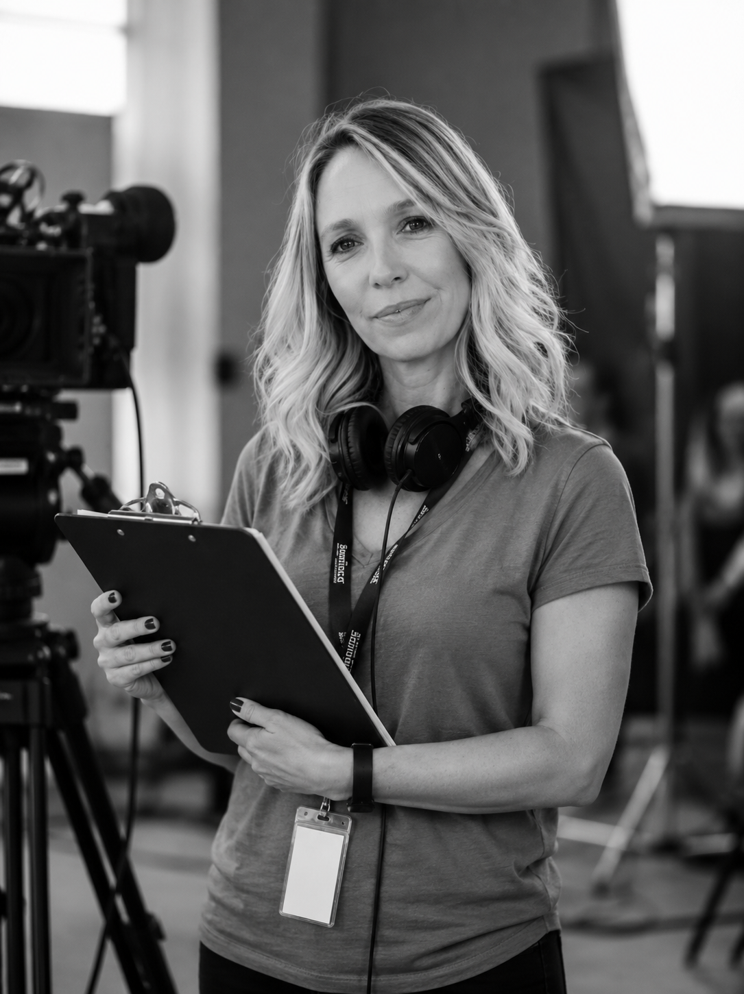 Portrait of Candy Pruitt on a film set